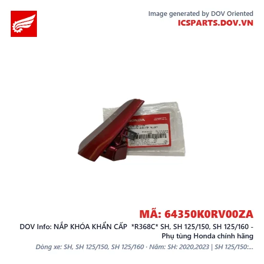 NẮP KHÓA KHẨN CẤP *R368C* SH, SH 125/150, SH 125/160 - Phụ tùng Honda chính hãng