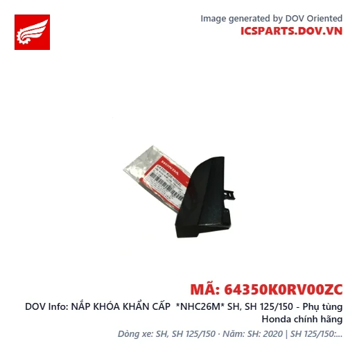NẮP KHÓA KHẨN CẤP  *NHC26M* SH, SH 125/150 - Phụ tùng Honda chính hãng