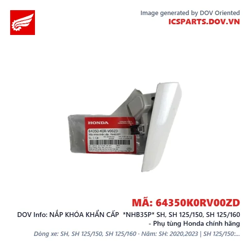 NẮP KHÓA KHẨN CẤP *NHB35P* SH, SH 125/150, SH 125/160 - Phụ tùng Honda chính hãng