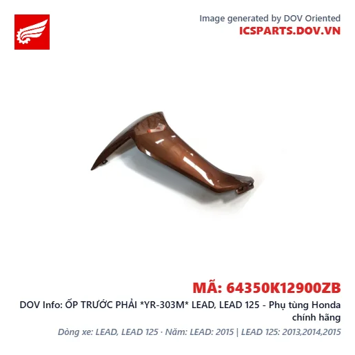 ỐP TRƯỚC PHẢI *YR-303M* LEAD, LEAD 125 - Phụ tùng Honda chính hãng