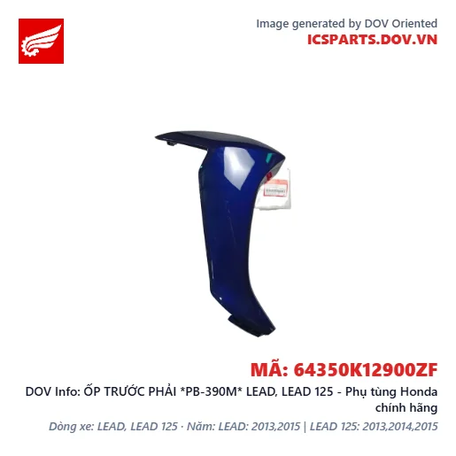ỐP TRƯỚC PHẢI *PB-390M* LEAD, LEAD 125 - Phụ tùng Honda chính hãng