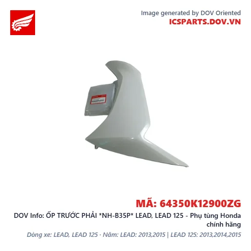 ỐP TRƯỚC PHẢI *NH-B35P* LEAD, LEAD 125 - Phụ tùng Honda chính hãng
