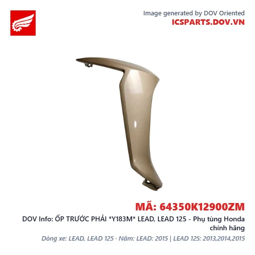 ỐP TRƯỚC PHẢI *Y183M* LEAD, LEAD 125 - Phụ tùng Honda chính hãng