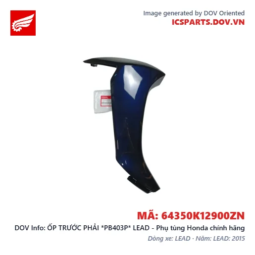 ỐP TRƯỚC PHẢI *PB403P* LEAD - Phụ tùng Honda chính hãng