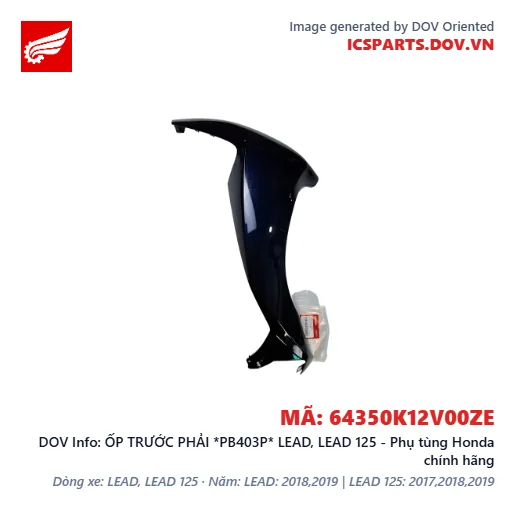 ỐP TRƯỚC PHẢI *PB403P* LEAD, LEAD 125 - Phụ tùng Honda chính hãng
