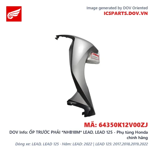 ỐP TRƯỚC PHẢI *NHB18M* LEAD, LEAD 125 - Phụ tùng Honda chính hãng