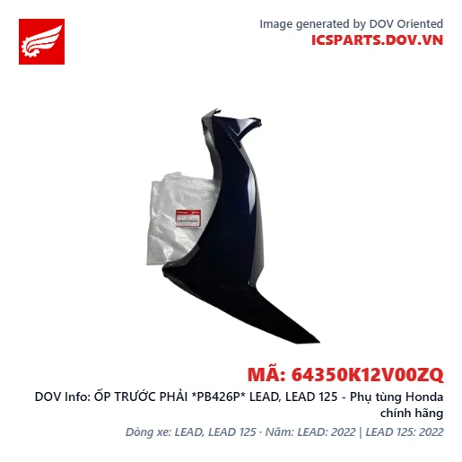 ỐP TRƯỚC PHẢI *PB426P* LEAD, LEAD 125 - Phụ tùng Honda chính hãng