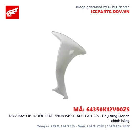 ỐP TRƯỚC PHẢI *NHB35P* LEAD, LEAD 125 - Phụ tùng Honda chính hãng