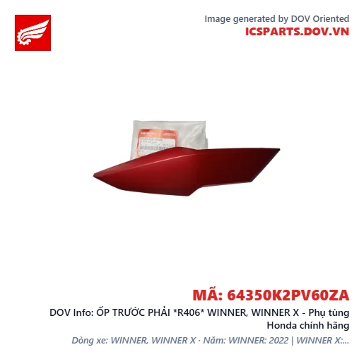 ỐP TRƯỚC PHẢI *R406* WINNER, WINNER X - Phụ tùng Honda chính hãng