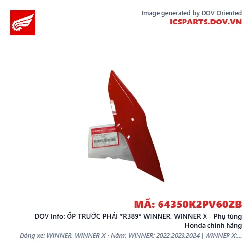 ỐP TRƯỚC PHẢI *R389* WINNER, WINNER X - Phụ tùng Honda chính hãng