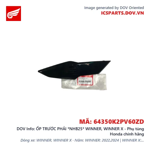 ỐP TRƯỚC PHẢI *NHB25* WINNER, WINNER X - Phụ tùng Honda chính hãng