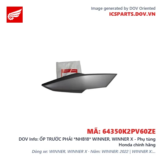 ỐP TRƯỚC PHẢI *NHB18* WINNER, WINNER X - Phụ tùng Honda chính hãng