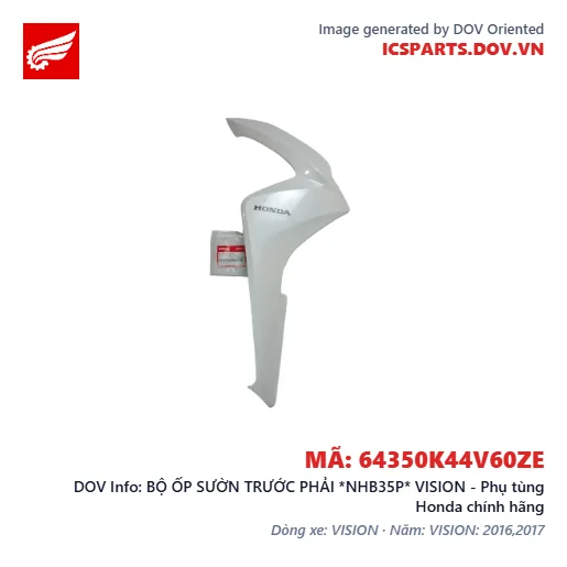 BỘ ỐP SƯỜN TRƯỚC PHẢI *NHB35P* VISION - Phụ tùng Honda chính hãng