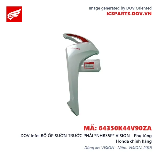 BỘ ỐP SƯỜN TRƯỚC PHẢI *NHB35P* VISION - Phụ tùng Honda chính hãng