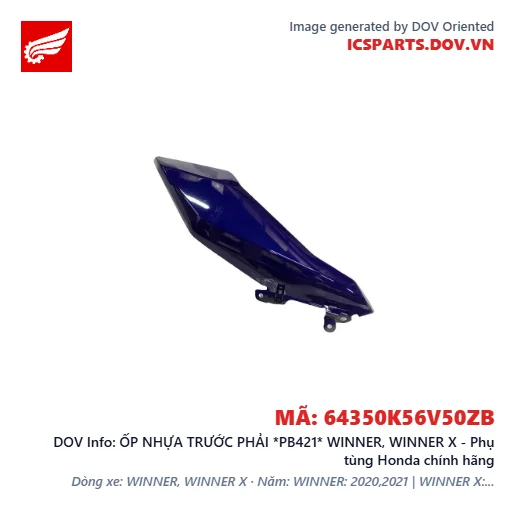 ỐP NHỰA TRƯỚC PHẢI *PB421* WINNER, WINNER X - Phụ tùng Honda chính hãng