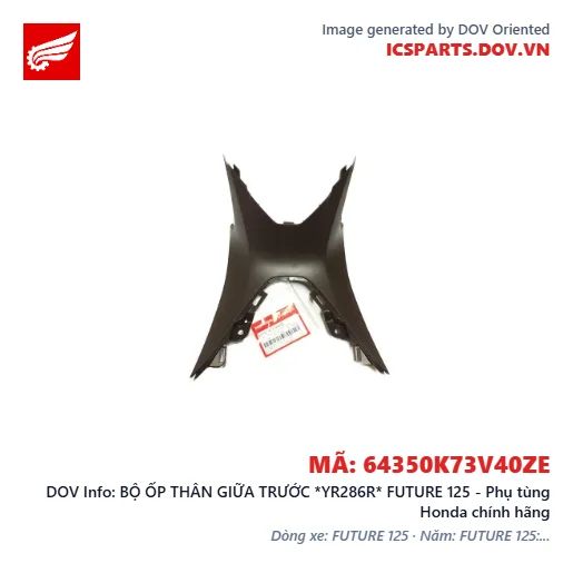 BỘ ỐP THÂN GIỮA TRƯỚC *YR286R* FUTURE 125 - Phụ tùng Honda chính hãng