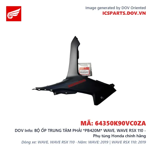 BỘ ỐP TRUNG TÂM PHẢI *PB420M* WAVE, WAVE RSX 110 - Phụ tùng Honda chính hãng