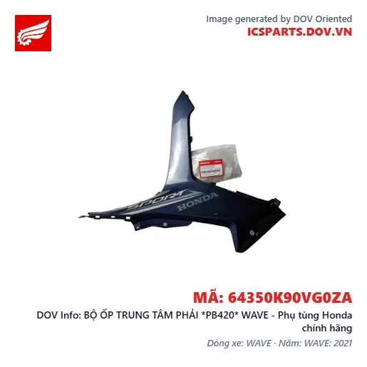 BỘ ỐP TRUNG TÂM PHẢI *PB420* WAVE - Phụ tùng Honda chính hãng