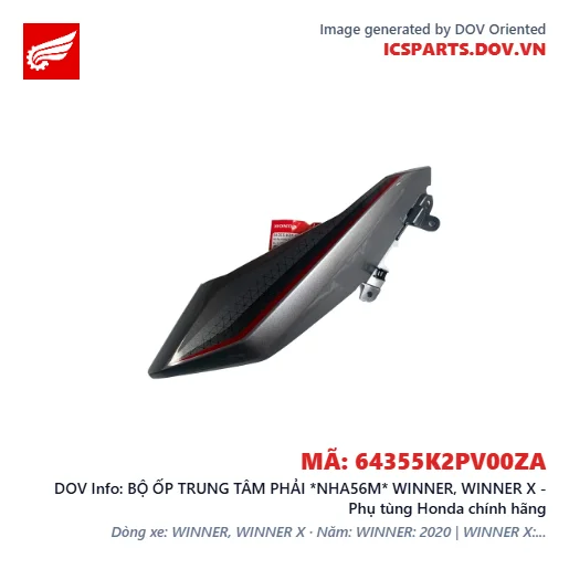 BỘ ỐP TRUNG TÂM PHẢI *NHA56M* WINNER, WINNER X - Phụ tùng Honda chính hãng
