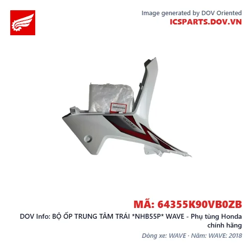 BỘ ỐP TRUNG TÂM TRÁI *NHB55P* WAVE - Phụ tùng Honda chính hãng