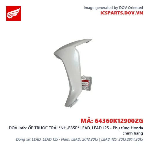 ỐP TRƯỚC TRÁI *NH-B35P* LEAD, LEAD 125 - Phụ tùng Honda chính hãng