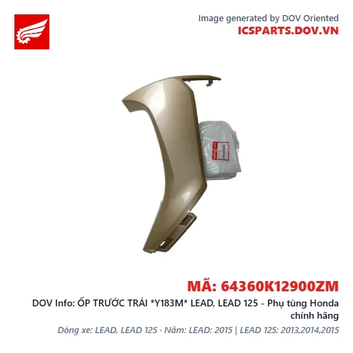 ỐP TRƯỚC TRÁI *Y183M* LEAD, LEAD 125 - Phụ tùng Honda chính hãng