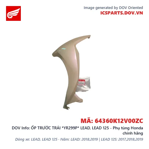 ỐP TRƯỚC TRÁI *YR299P* LEAD, LEAD 125 - Phụ tùng Honda chính hãng