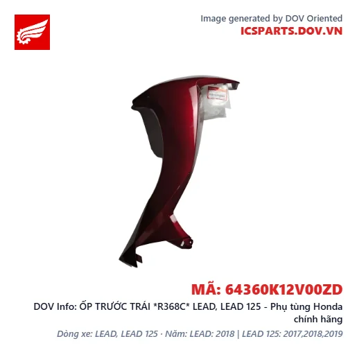 ỐP TRƯỚC TRÁI *R368C* LEAD, LEAD 125 - Phụ tùng Honda chính hãng