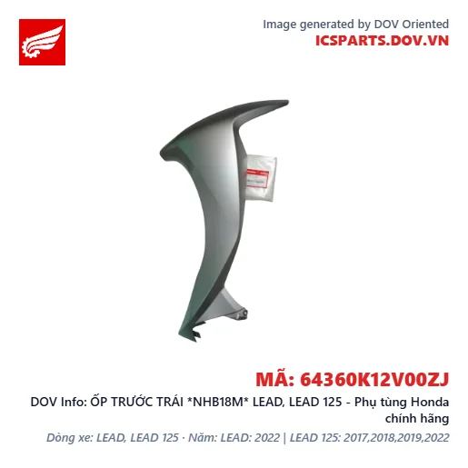 ỐP TRƯỚC TRÁI *NHB18M* LEAD, LEAD 125 - Phụ tùng Honda chính hãng
