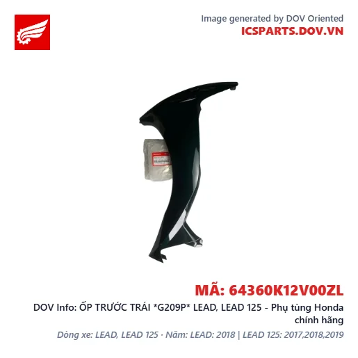 ỐP TRƯỚC TRÁI *G209P* LEAD, LEAD 125 - Phụ tùng Honda chính hãng