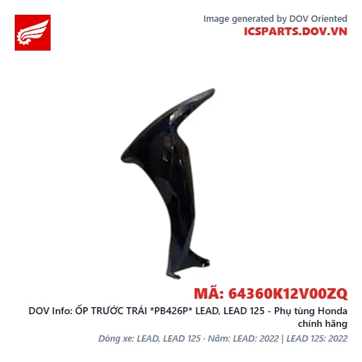 ỐP TRƯỚC TRÁI *PB426P* LEAD, LEAD 125 - Phụ tùng Honda chính hãng