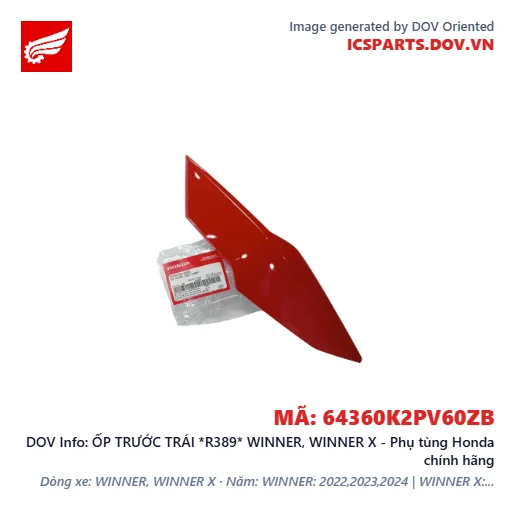 ỐP TRƯỚC TRÁI *R389* WINNER, WINNER X - Phụ tùng Honda chính hãng