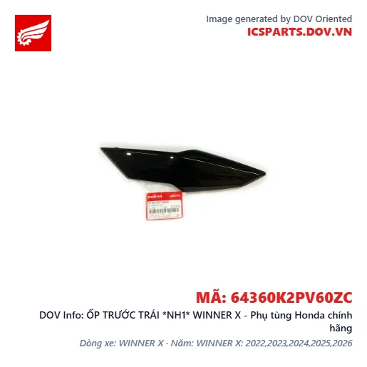 ỐP TRƯỚC TRÁI *NH1* WINNER X - Phụ tùng Honda chính hãng