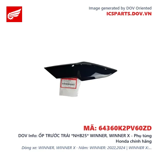 ỐP TRƯỚC TRÁI *NHB25* WINNER, WINNER X - Phụ tùng Honda chính hãng