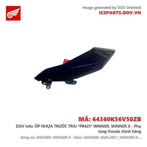 ỐP NHỰA TRƯỚC TRÁI *PB421* WINNER, WINNER X - Phụ tùng Honda chính hãng