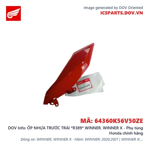 ỐP NHỰA TRƯỚC TRÁI *R389* WINNER, WINNER X - Phụ tùng Honda chính hãng