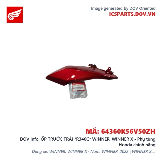 ỐP TRƯỚC TRÁI *R340C* WINNER, WINNER X - Phụ tùng Honda chính hãng