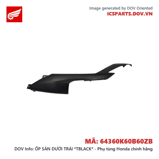 ỐP SÀN DƯỚI TRÁI *TBLACK* - Phụ tùng Honda chính hãng