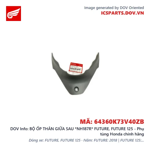 BỘ ỐP THÂN GIỮA SAU *NH187R* FUTURE, FUTURE 125 - Phụ tùng Honda chính hãng