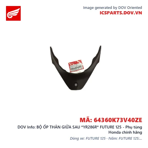 BỘ ỐP THÂN GIỮA SAU *YR286R* FUTURE 125 - Phụ tùng Honda chính hãng