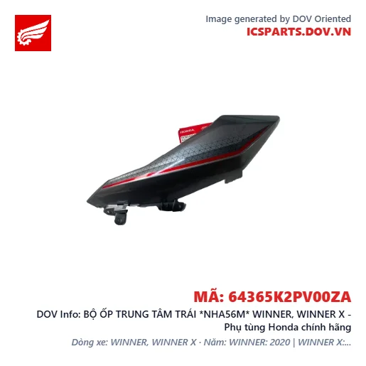 BỘ ỐP TRUNG TÂM TRÁI *NHA56M* WINNER, WINNER X - Phụ tùng Honda chính hãng