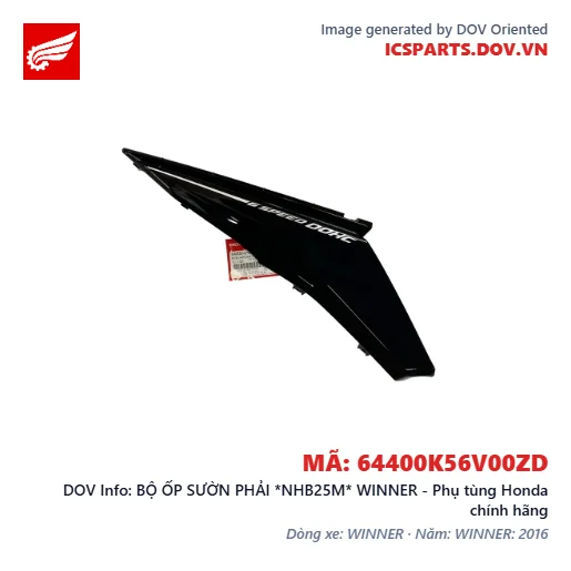 BỘ ỐP SƯỜN PHẢI *NHB25M* WINNER - Phụ tùng Honda chính hãng