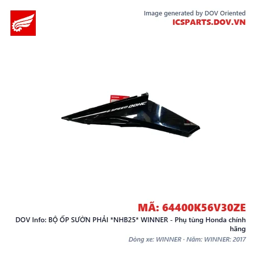 BỘ ỐP SƯỜN PHẢI *NHB25* WINNER - Phụ tùng Honda chính hãng