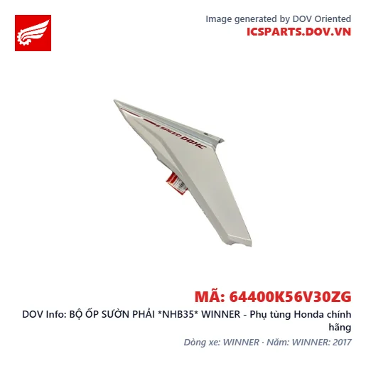 BỘ ỐP SƯỜN PHẢI *NHB35* WINNER - Phụ tùng Honda chính hãng