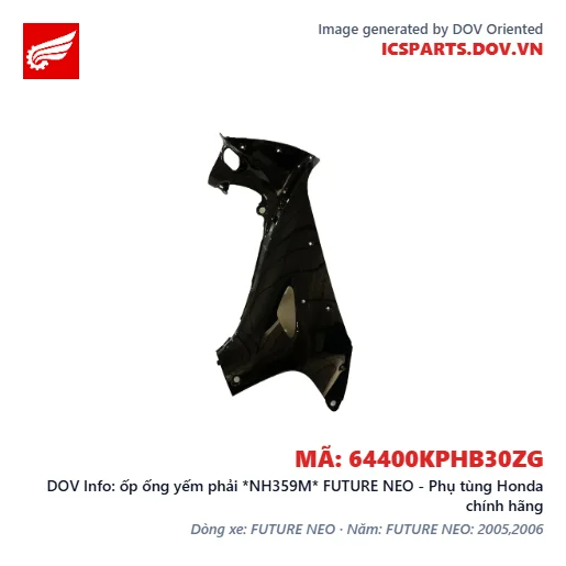 ốp ống yếm phải *NH359M* FUTURE NEO - Phụ tùng Honda chính hãng
