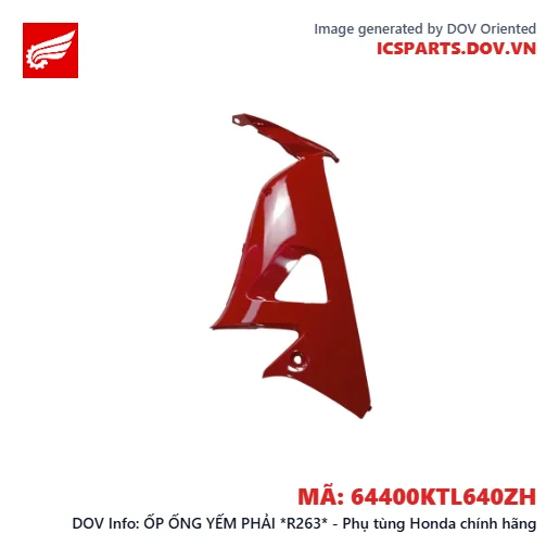 ỐP ỐNG YẾM PHẢI *R263* - Phụ tùng Honda chính hãng