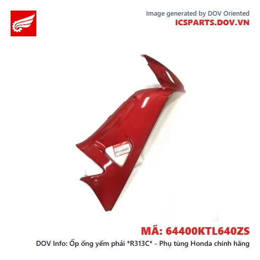Ốp ống yếm phải *R313C* - Phụ tùng Honda chính hãng