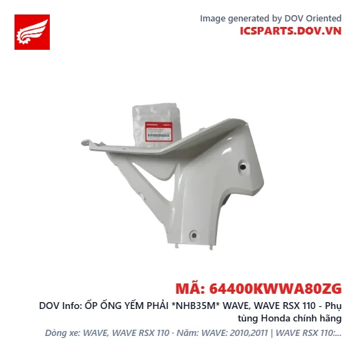 ỐP ỐNG YẾM PHẢI *NHB35M* WAVE, WAVE RSX 110 - Phụ tùng Honda chính hãng