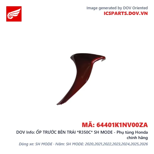 ỐP TRƯỚC BÊN TRÁI *R350C* SH MODE - Phụ tùng Honda chính hãng