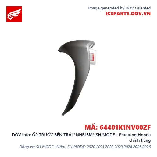ỐP TRƯỚC BÊN TRÁI *NHB18M* SH MODE - Phụ tùng Honda chính hãng